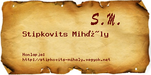 Stipkovits Mihály névjegykártya